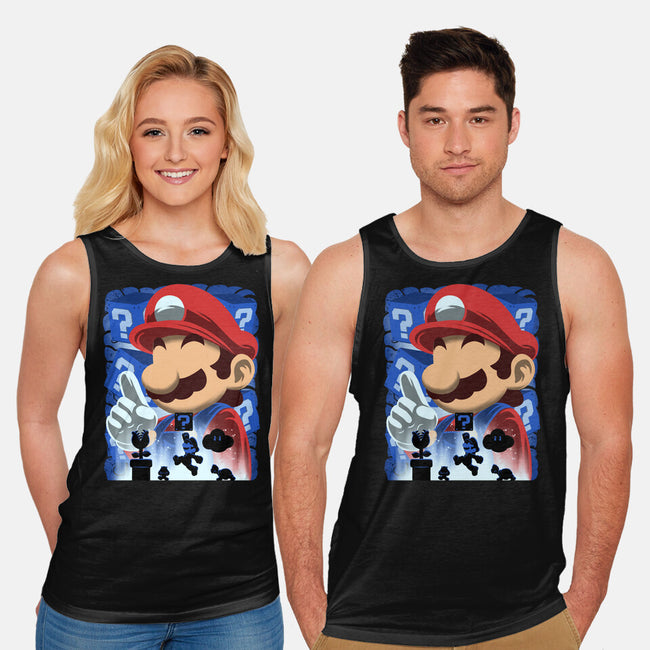 Classic Blue Jumpman-Unisex-Basic-Tank-rmatix