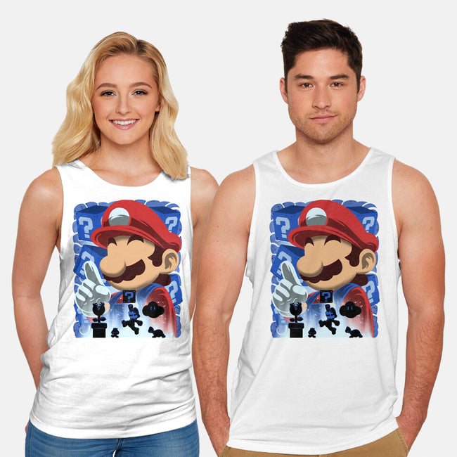 Classic Blue Jumpman-Unisex-Basic-Tank-rmatix