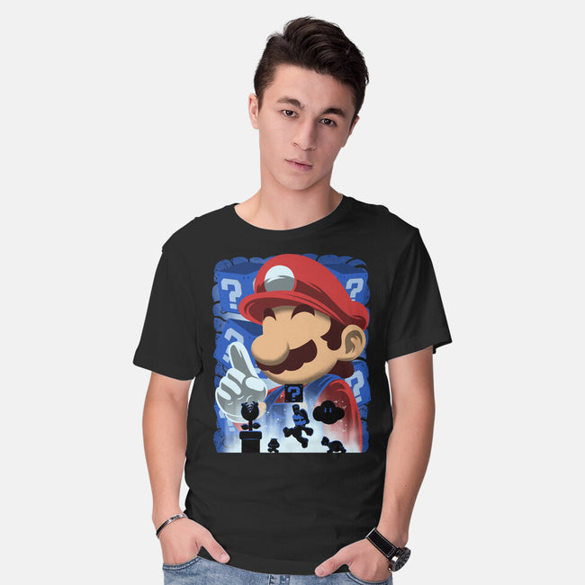 Classic Blue Jumpman-Mens-Basic-Tee-rmatix