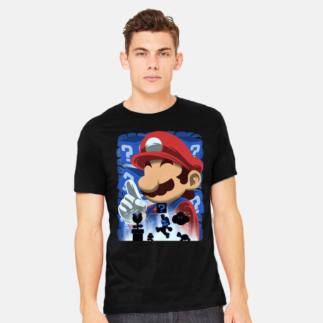 Classic Blue Jumpman-Mens-Heavyweight-Tee-rmatix
