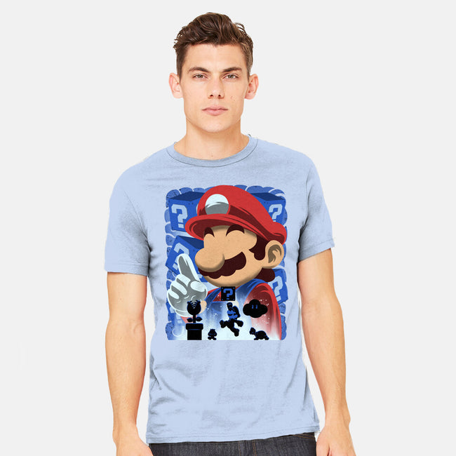 Classic Blue Jumpman-Mens-Heavyweight-Tee-rmatix