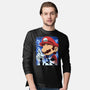 Classic Blue Jumpman-Mens-Long Sleeved-Tee-rmatix