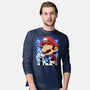 Classic Blue Jumpman-Mens-Long Sleeved-Tee-rmatix
