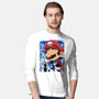 Classic Blue Jumpman-Mens-Long Sleeved-Tee-rmatix