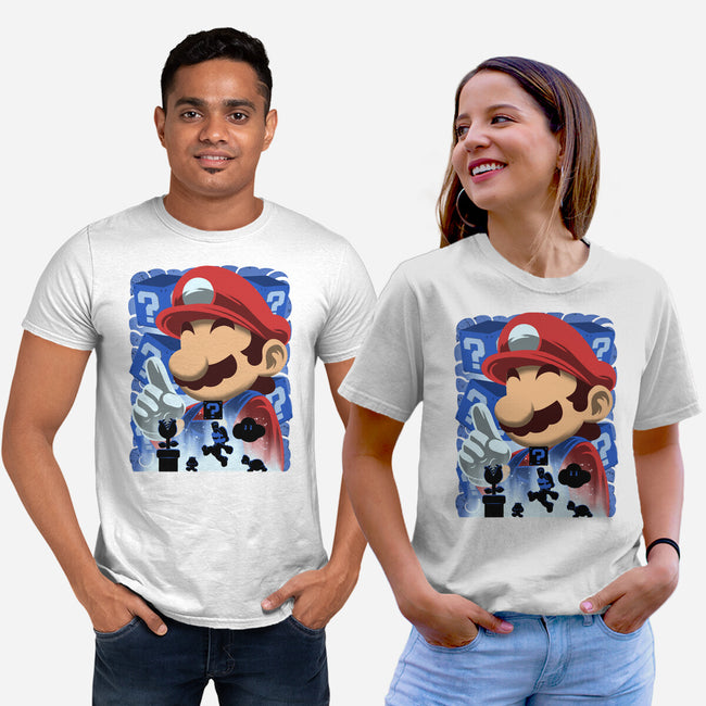 Classic Blue Jumpman-Unisex-Basic-Tee-rmatix