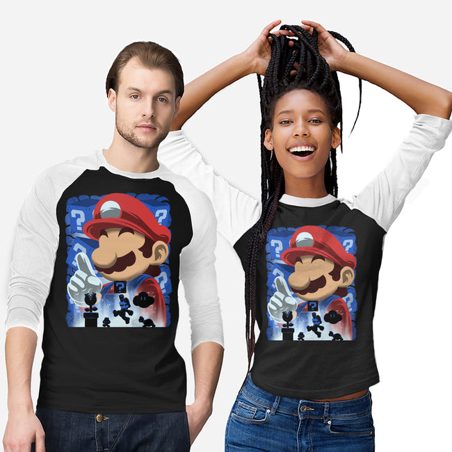 Classic Blue Jumpman-Unisex-Baseball-Tee-rmatix
