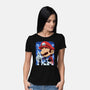 Classic Blue Jumpman-Womens-Basic-Tee-rmatix
