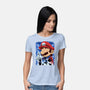 Classic Blue Jumpman-Womens-Basic-Tee-rmatix