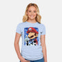 Classic Blue Jumpman-Womens-Fitted-Tee-rmatix