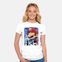 Classic Blue Jumpman-Womens-Fitted-Tee-rmatix
