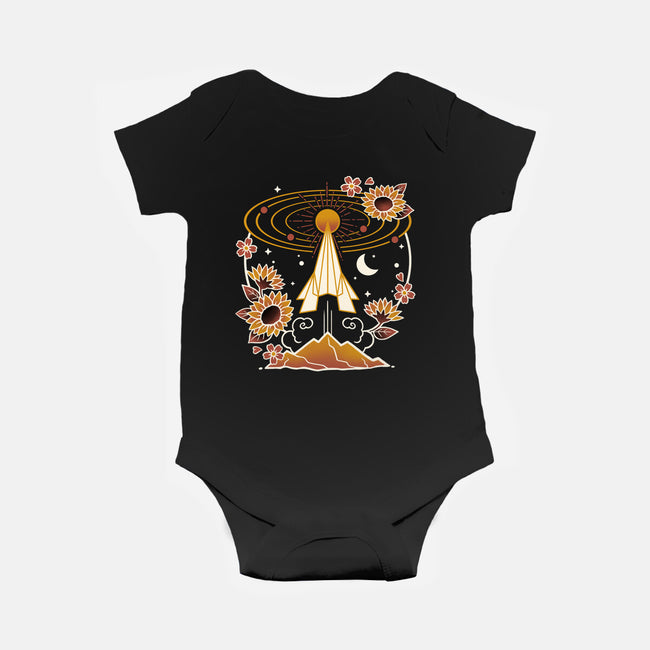 Origami Rocket Spaceship-Baby-Basic-Onesie-NemiMakeit