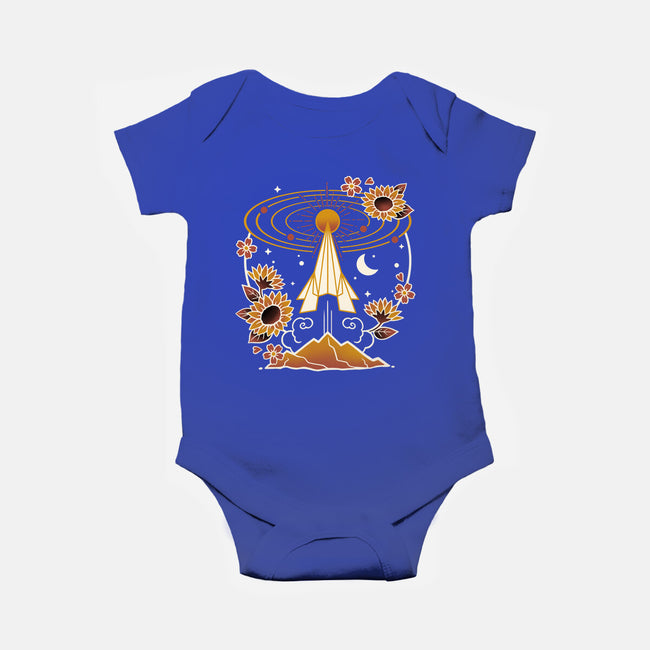Origami Rocket Spaceship-Baby-Basic-Onesie-NemiMakeit