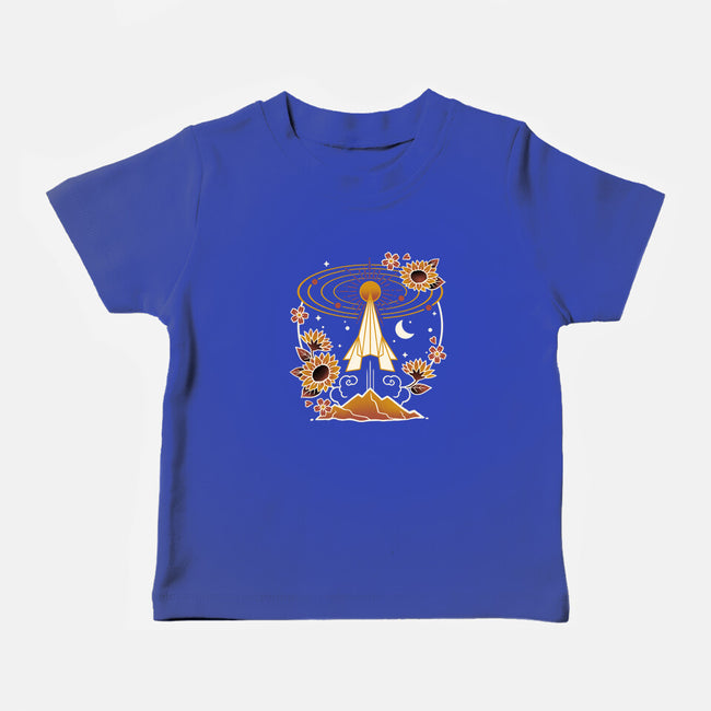 Origami Rocket Spaceship-Baby-Basic-Tee-NemiMakeit