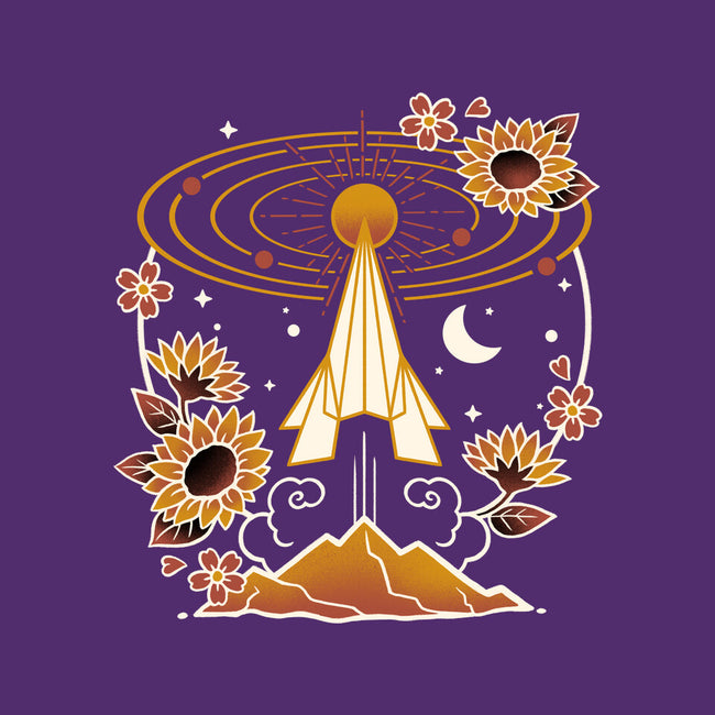 Origami Rocket Spaceship-None-Polyester-Shower Curtain-NemiMakeit