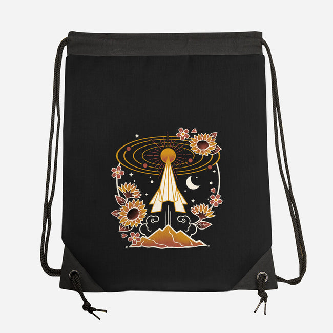 Origami Rocket Spaceship-None-Drawstring-Bag-NemiMakeit