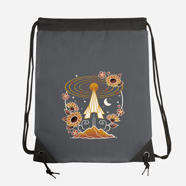 Origami Rocket Spaceship-None-Drawstring-Bag-NemiMakeit