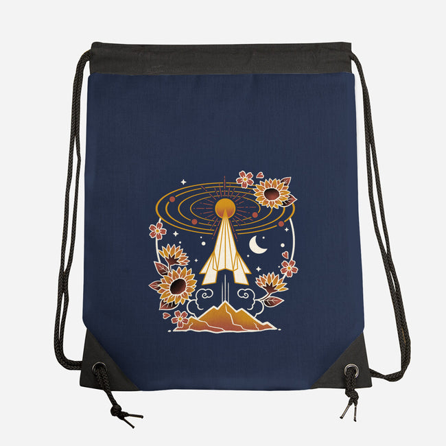 Origami Rocket Spaceship-None-Drawstring-Bag-NemiMakeit