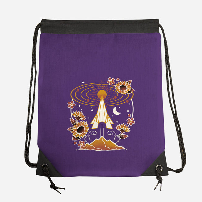 Origami Rocket Spaceship-None-Drawstring-Bag-NemiMakeit