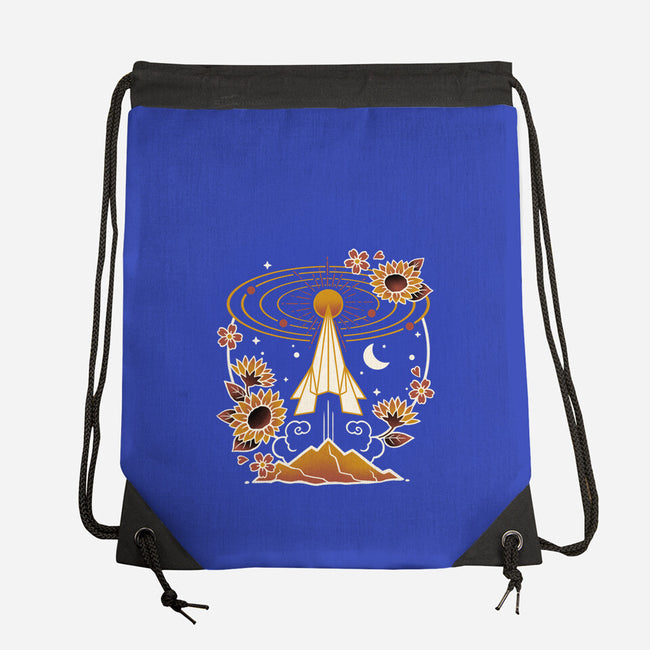 Origami Rocket Spaceship-None-Drawstring-Bag-NemiMakeit