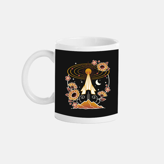 Origami Rocket Spaceship-None-Mug-Drinkware-NemiMakeit