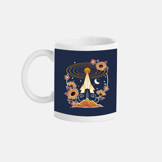 Origami Rocket Spaceship-None-Mug-Drinkware-NemiMakeit