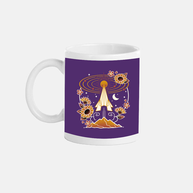 Origami Rocket Spaceship-None-Mug-Drinkware-NemiMakeit