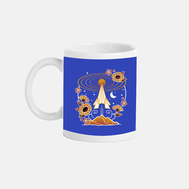 Origami Rocket Spaceship-None-Mug-Drinkware-NemiMakeit