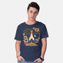 Origami Rocket Spaceship-Mens-Basic-Tee-NemiMakeit