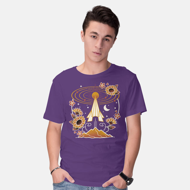 Origami Rocket Spaceship-Mens-Basic-Tee-NemiMakeit