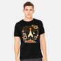 Origami Rocket Spaceship-Mens-Heavyweight-Tee-NemiMakeit