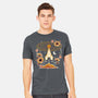 Origami Rocket Spaceship-Mens-Heavyweight-Tee-NemiMakeit