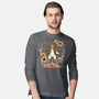 Origami Rocket Spaceship-Mens-Long Sleeved-Tee-NemiMakeit