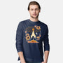 Origami Rocket Spaceship-Mens-Long Sleeved-Tee-NemiMakeit