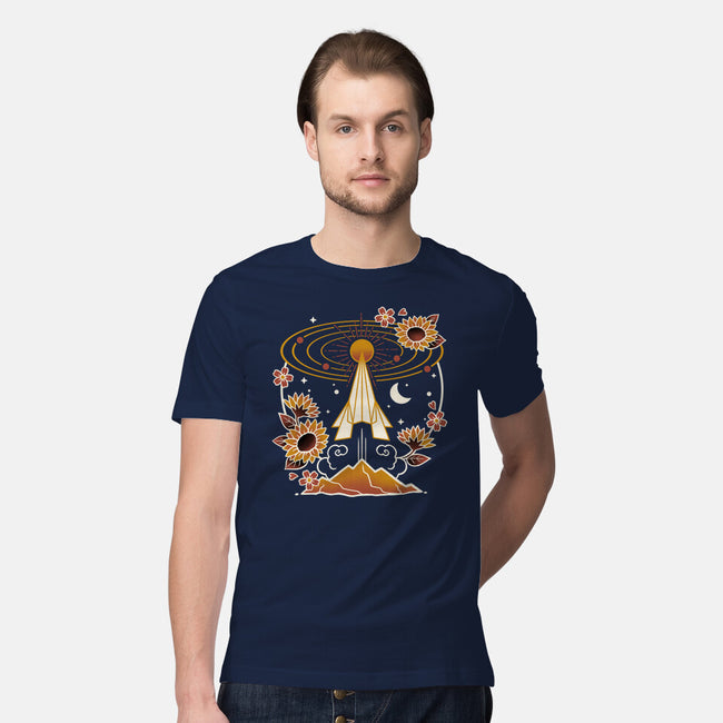 Origami Rocket Spaceship-Mens-Premium-Tee-NemiMakeit