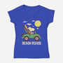 Beach Please-Womens-V-Neck-Tee-turborat14