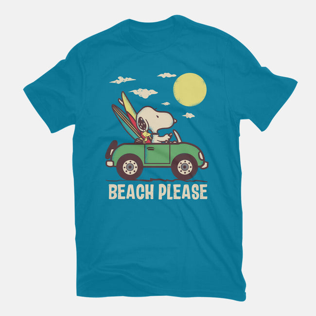 Beach Please-Womens-Fitted-Tee-turborat14