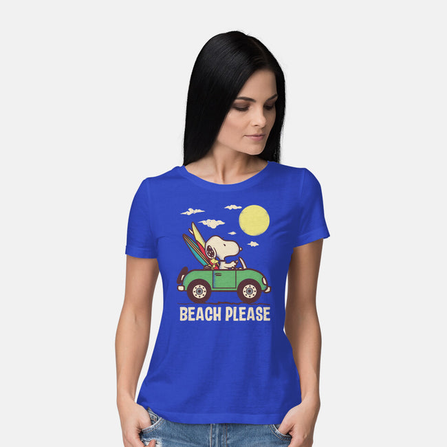 Beach Please-Womens-Basic-Tee-turborat14
