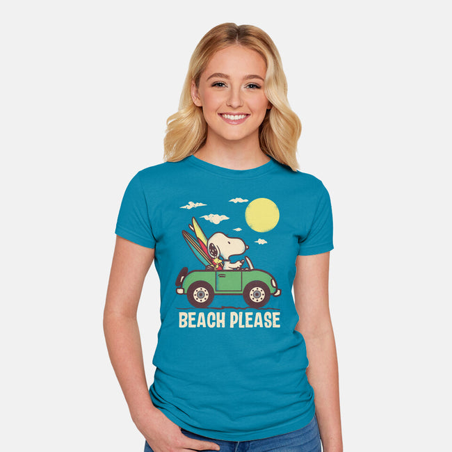 Beach Please-Womens-Fitted-Tee-turborat14