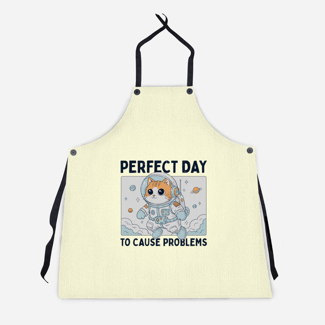 Perfect Day To Cause Problems-Unisex-Kitchen-Apron-GODZILLARGE