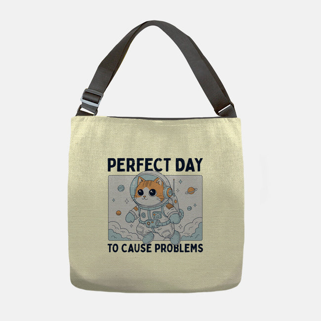 Perfect Day To Cause Problems-None-Adjustable Tote-Bag-GODZILLARGE