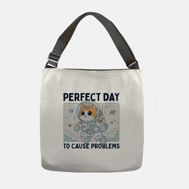 Perfect Day To Cause Problems-None-Adjustable Tote-Bag-GODZILLARGE