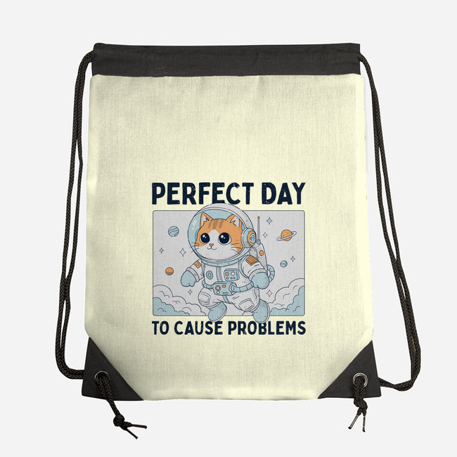 Perfect Day To Cause Problems-None-Drawstring-Bag-GODZILLARGE