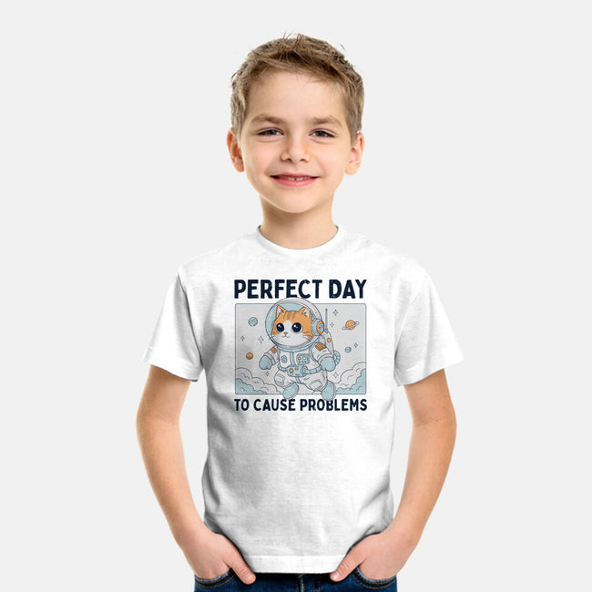Perfect Day To Cause Problems-Youth-Basic-Tee-GODZILLARGE