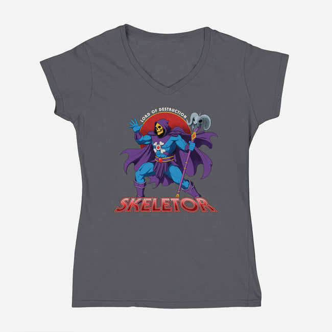 Lord Of Destruction-Womens-V-Neck-Tee-hirolabs