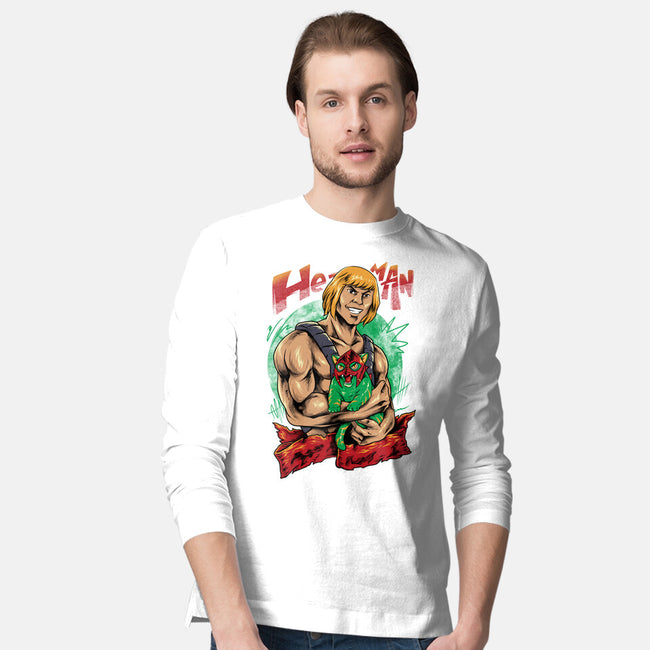 Men Love Cat-Mens-Long Sleeved-Tee-spoilerinc