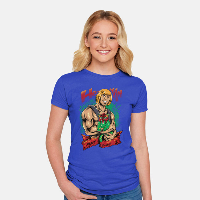 Men Love Cat-Womens-Fitted-Tee-spoilerinc
