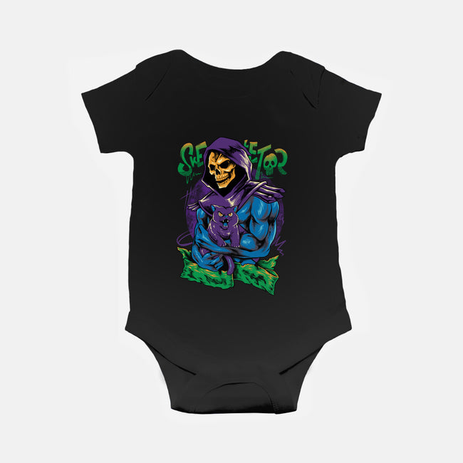 Skull Love Cat-Baby-Basic-Onesie-spoilerinc