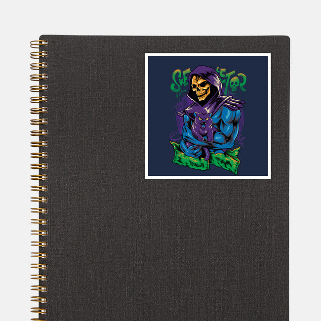 Skull Love Cat-None-Glossy-Sticker-spoilerinc