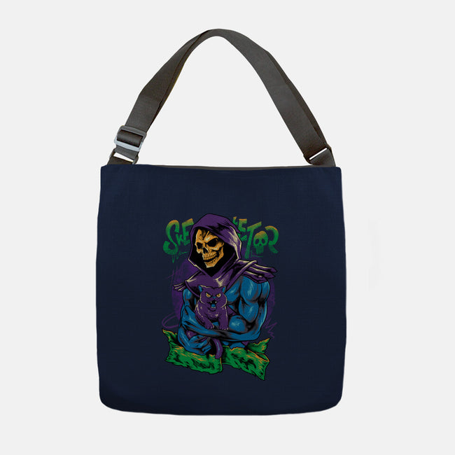 Skull Love Cat-None-Adjustable Tote-Bag-spoilerinc