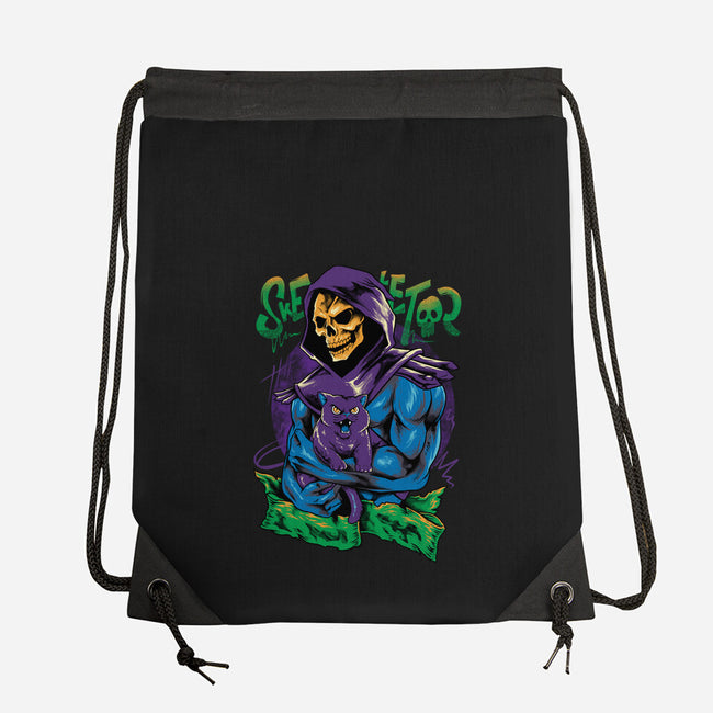 Skull Love Cat-None-Drawstring-Bag-spoilerinc
